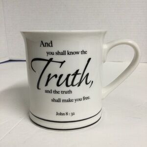 Home Essentials Truth John 8:32 Inspirational Quote White Ceramic Mug